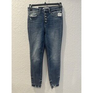 NWT Flying Monkey High Rise Ankle Skinny Button Fly Jeans Women's Size 27